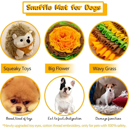 Pet Snuffle Mat for Dogs Hedgehog Puzzle Toy Large Sniffing Mat