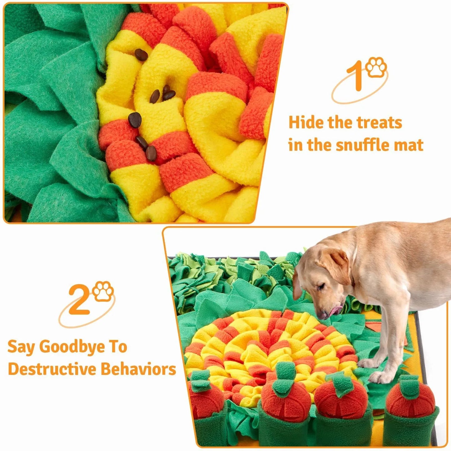 70x50cm Pulling Carrots Style Dog Exercise Snuffle Mat Ow Food Blanket Sniffing