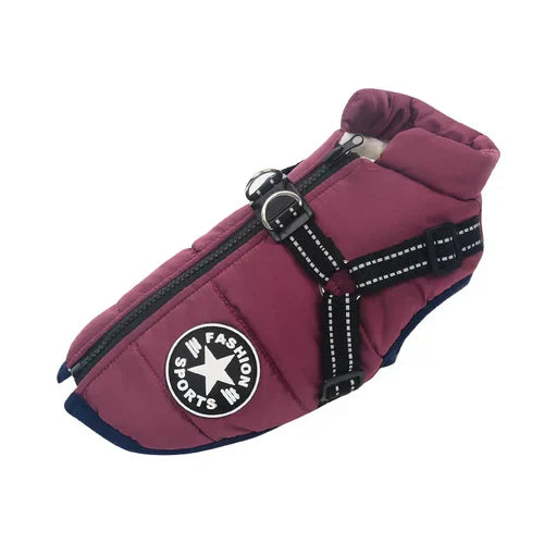 CuteTailStory® Dog Winter Jacket With Harness