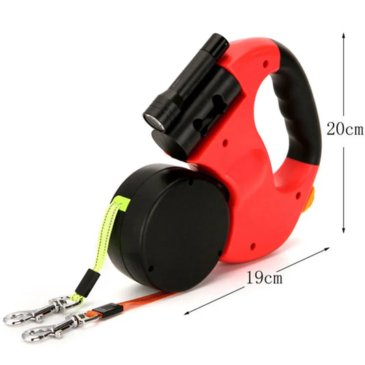 With Light Walk Automatic 2 Way Dog Leash Pet Supplies