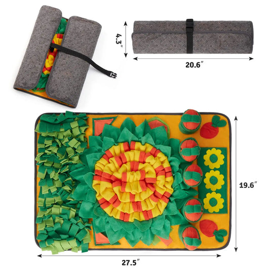 70x50cm Pulling Carrots Style Dog Exercise Snuffle Mat Ow Food Blanket Sniffing