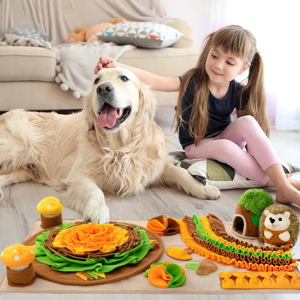 Pet Snuffle Mat for Dogs Hedgehog Puzzle Toy Large Sniffing Mat