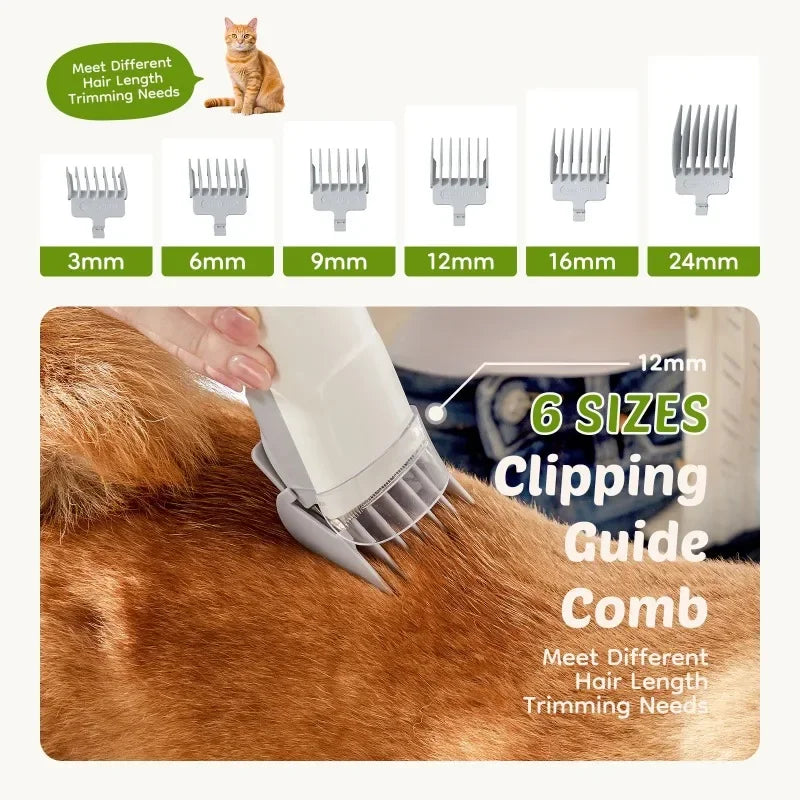 GIANNA Dog Grooming Kit, 2.5L Pet Hair Vacuum