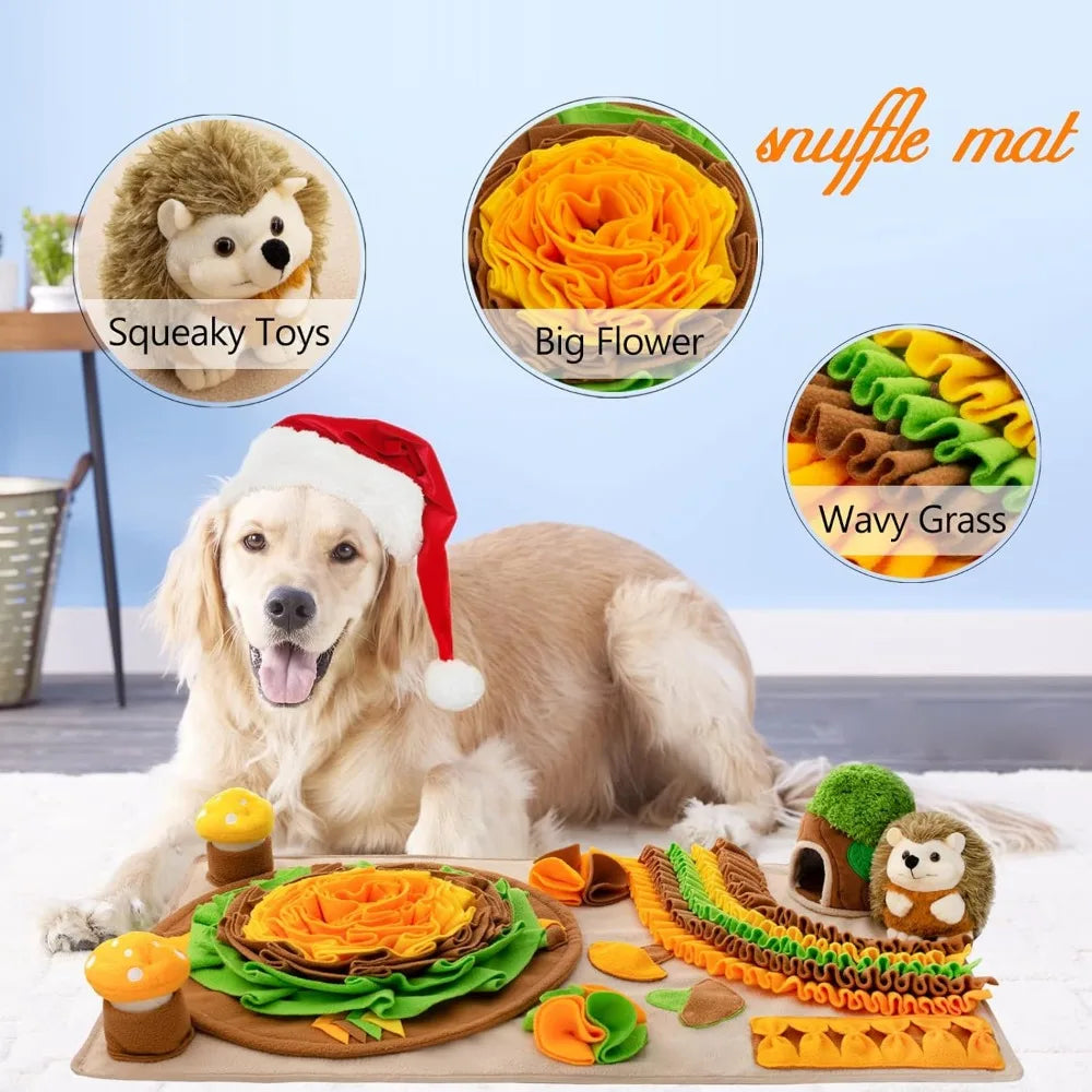 Pet Snuffle Mat for Dogs Hedgehog Puzzle Toy Large Sniffing Mat