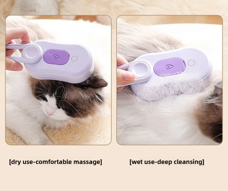 Pet Hair Remover  Multifunction Dog Steamy Brush Massager