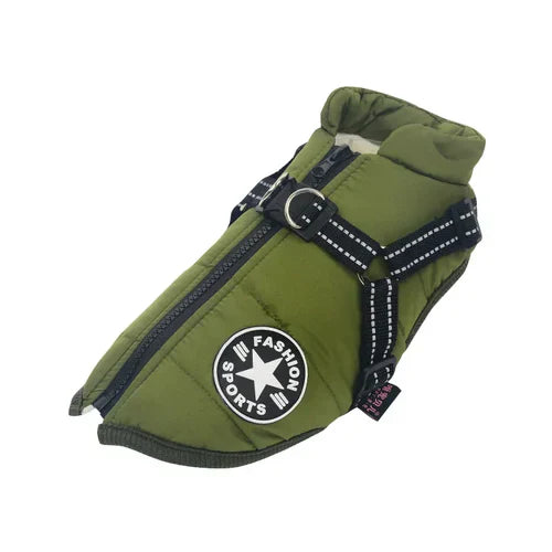 CuteTailStory® Dog Winter Jacket With Harness