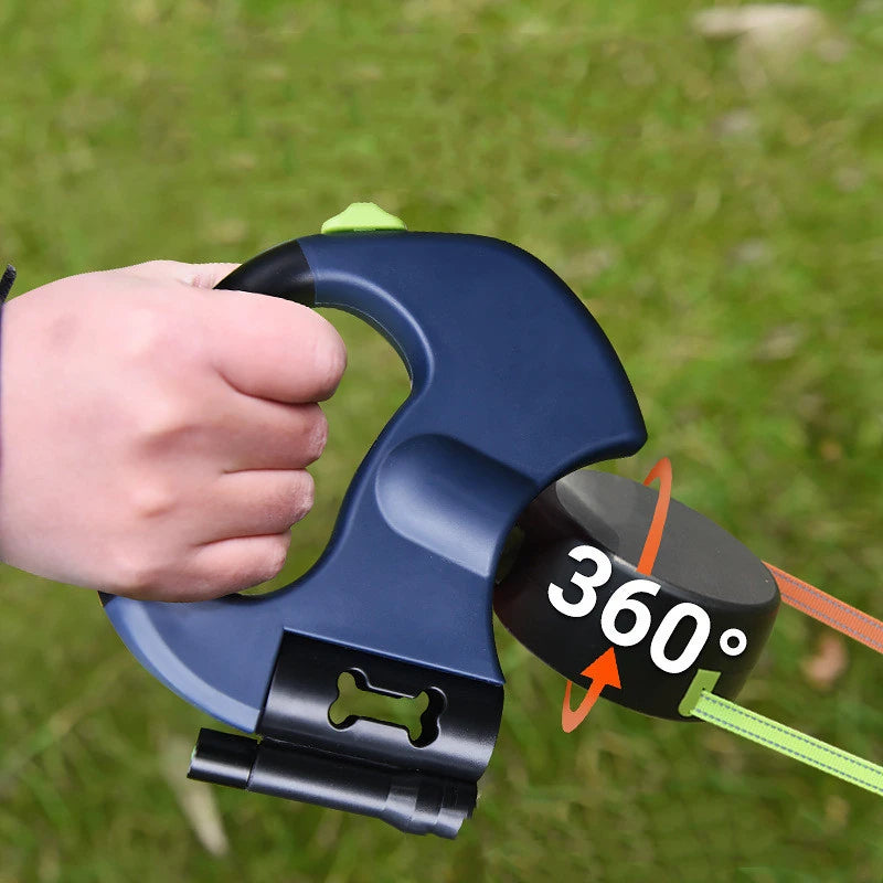 With Light Walk Automatic 2 Way Dog Leash Pet Supplies