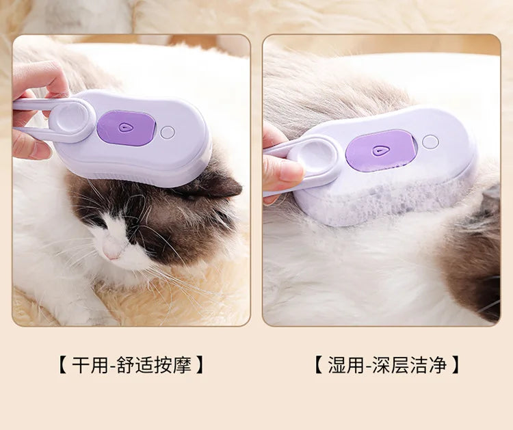 Pet Hair Remover  Multifunction Dog Steamy Brush Massager