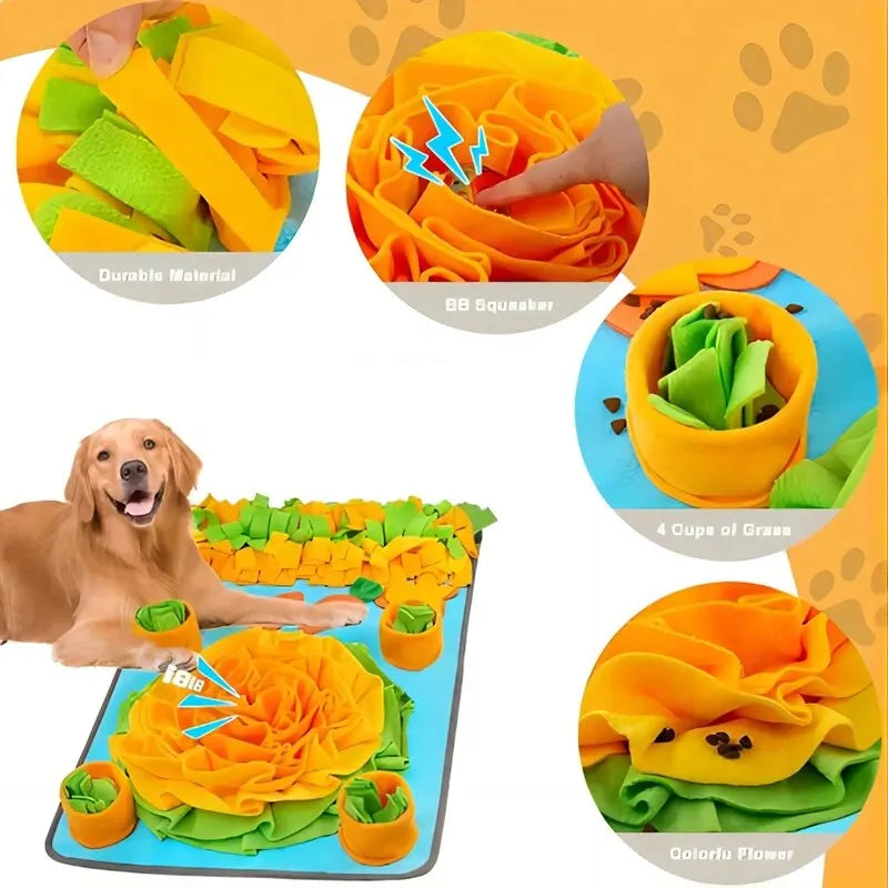Large Pet Foraging Mat Interactive Dog Toy Sniff and Treat Mat for Dogs