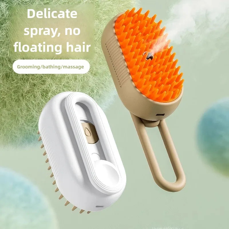 Pet Hair Remover  Multifunction Dog Steamy Brush Massager