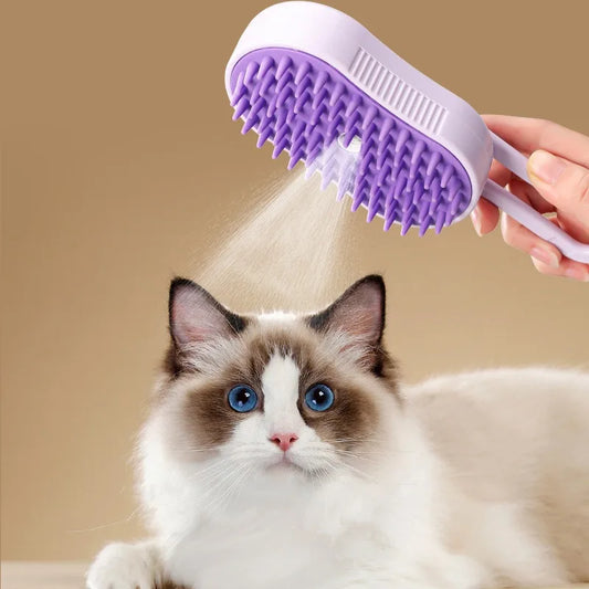 Pet Hair Remover  Multifunction Dog Steamy Brush Massager