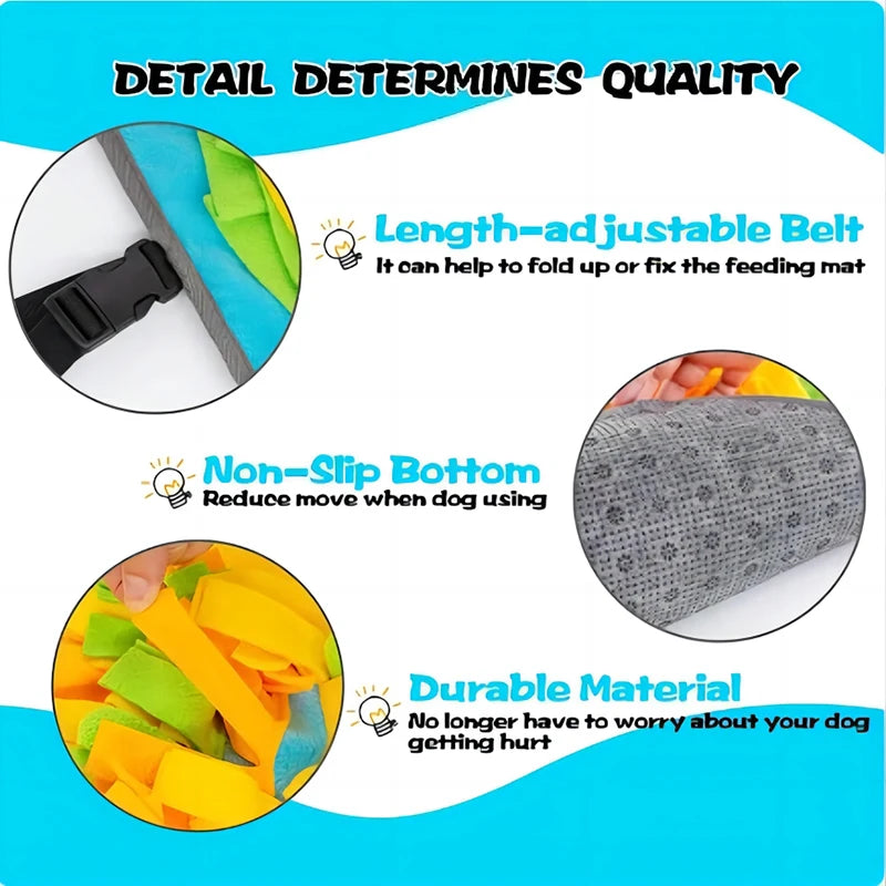 Large Pet Foraging Mat Interactive Dog Toy Sniff and Treat Mat for Dogs