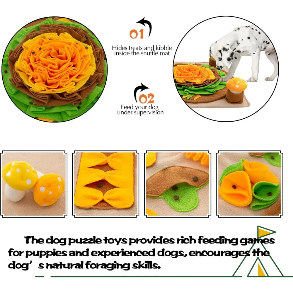 Pet Snuffle Mat for Dogs Hedgehog Puzzle Toy Large Sniffing Mat