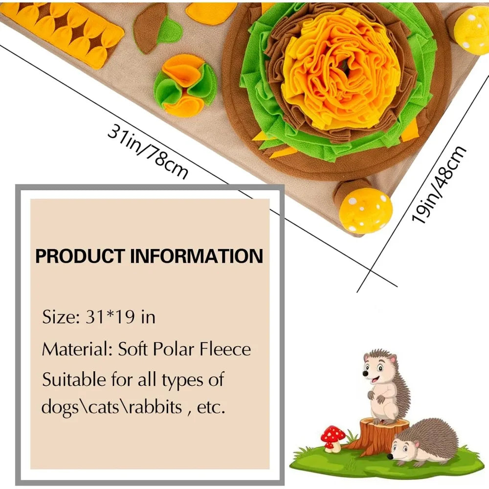 Pet Snuffle Mat for Dogs Hedgehog Puzzle Toy Large Sniffing Mat