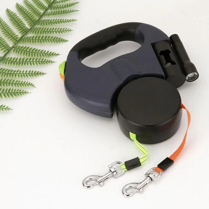 With Light Walk Automatic 2 Way Dog Leash Pet Supplies
