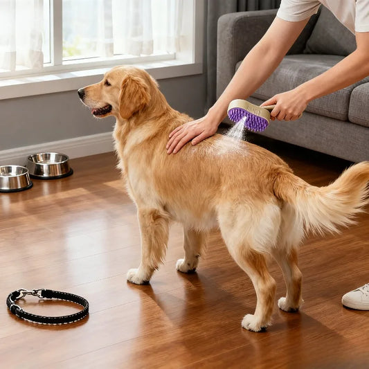 Pet Hair Remover  Multifunction Dog Steamy Brush Massager