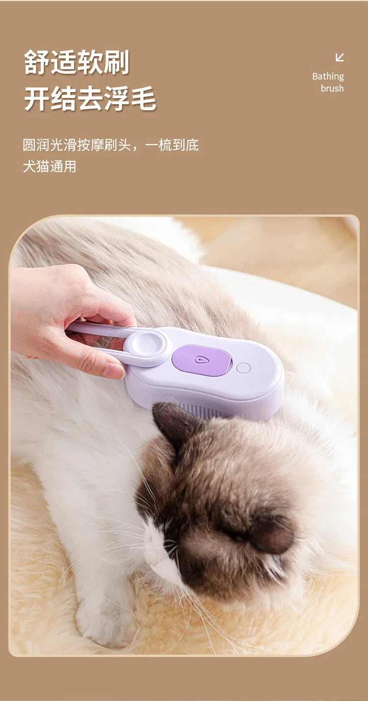 Pet Hair Remover  Multifunction Dog Steamy Brush Massager
