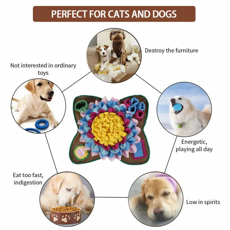 Pet Dog Snuffle Mat Nose Smell Training Sniffing Pad