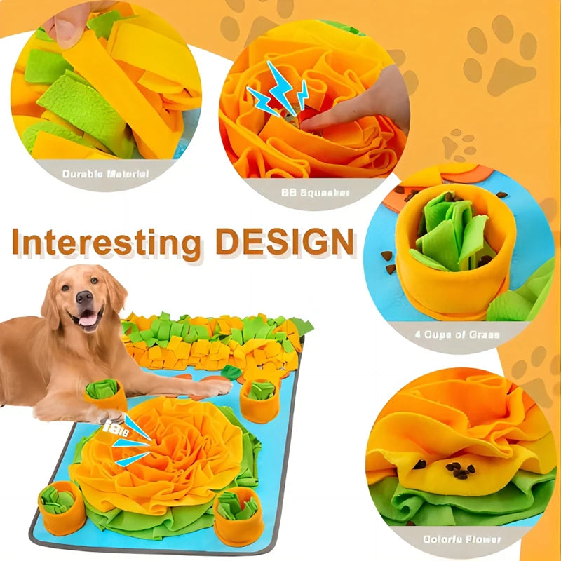 Large Pet Foraging Mat Interactive Dog Toy Sniff and Treat Mat for Dogs
