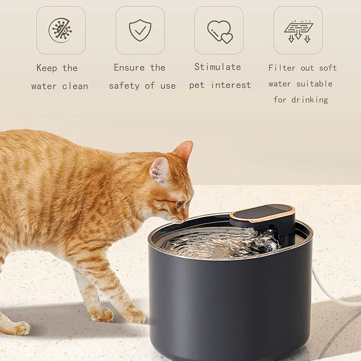 CuteTailStory® Water Fountain